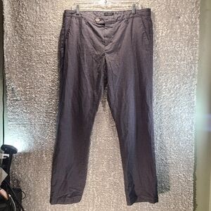 Ted Baker London Pants Mens 34R X 30 Gray Tapered Dress Slacks Trousers